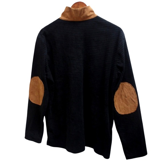 Mens Fleece Quarter Zip Pullover Shirt Casual Lightweight Small /‎ #9196 - Picture 3 of 6